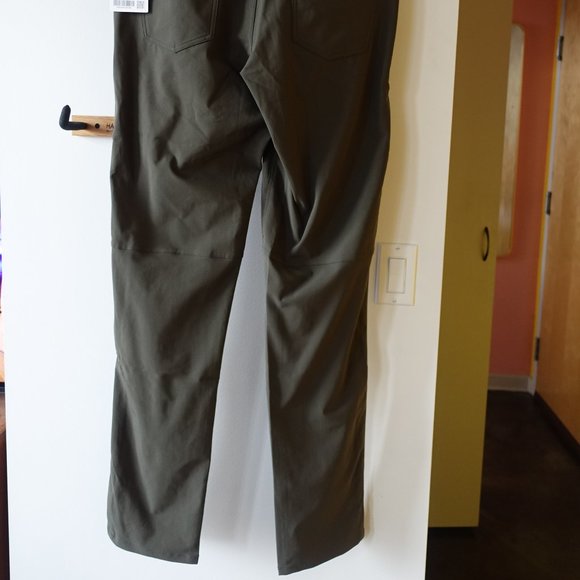 Lululemon Warpstreme ABC Pant Classic 37"L inseam Tall Size 34 Dark Olive - Picture 11 of 12